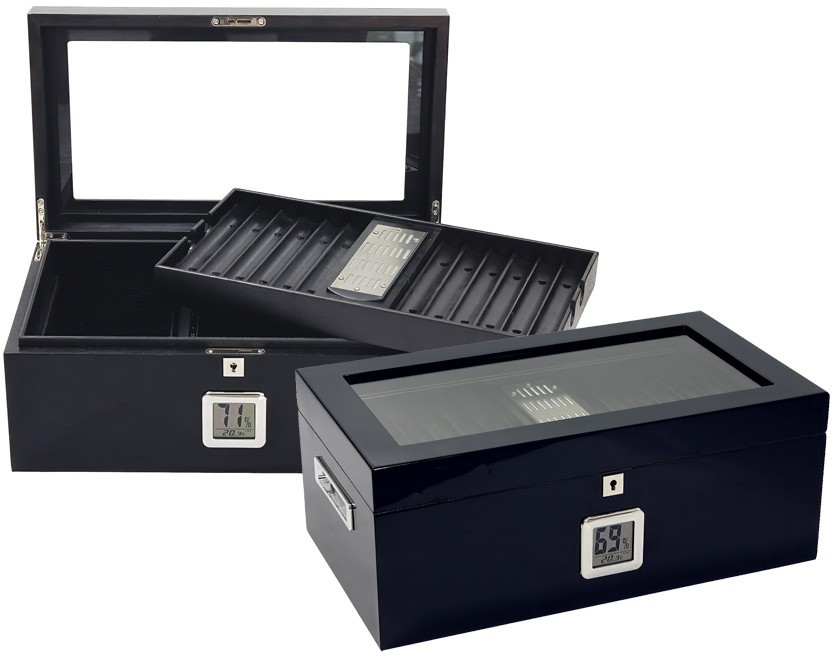 raven all black humidor