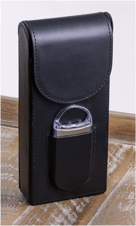 3Cigar Folding Leather Travel Case